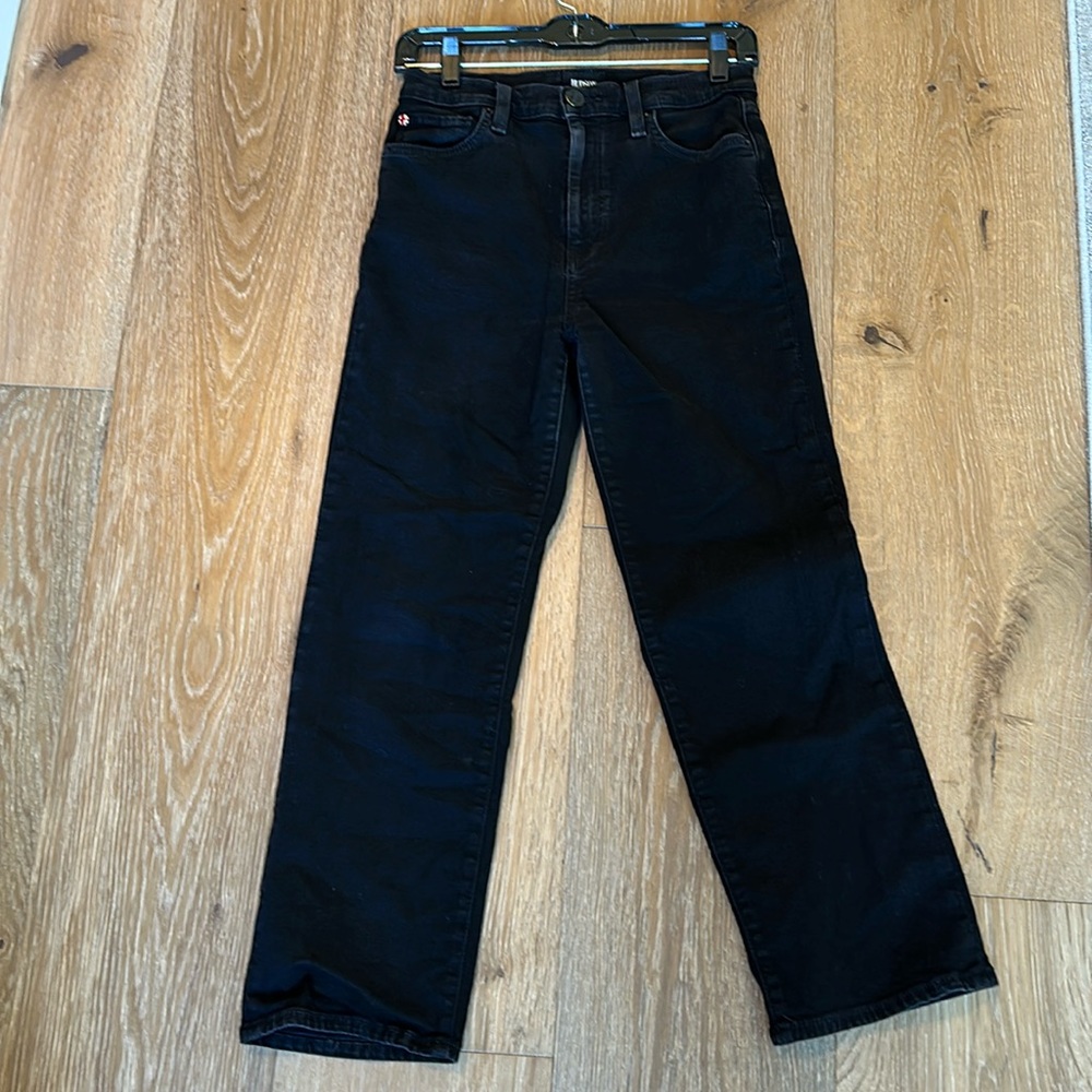 Hudson black jeans/ size 26/ midrise/straight crop